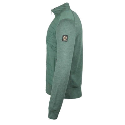 Belstaff Kingston Full Zip Knitwear in Atlas Green