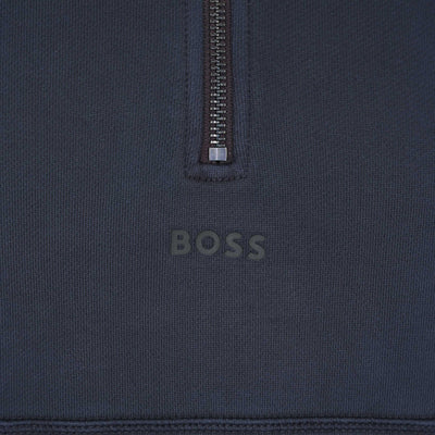 BOSS Zefadehalf Sweat Top in Navy