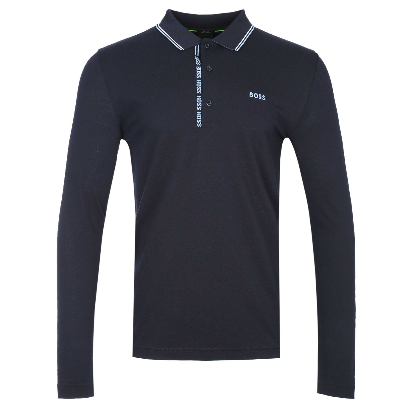 BOSS Pleesy 4 Long Sleeve Polo Shirt in Navy