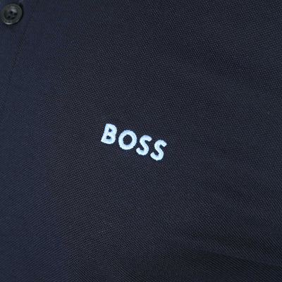 BOSS Pleesy 4 Long Sleeve Polo Shirt in Navy