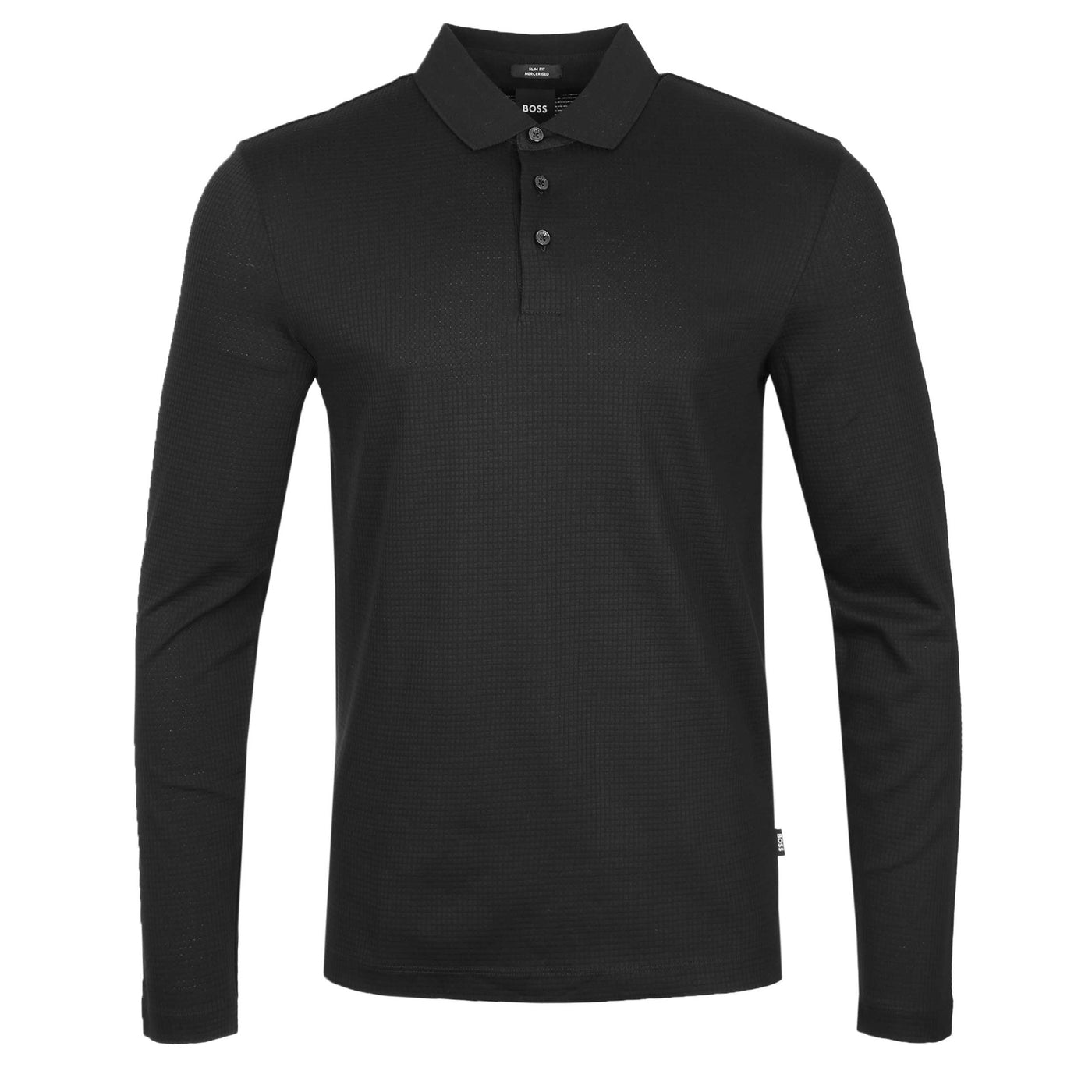 BOSS Pleins 31 LS Polo Shirt in Black