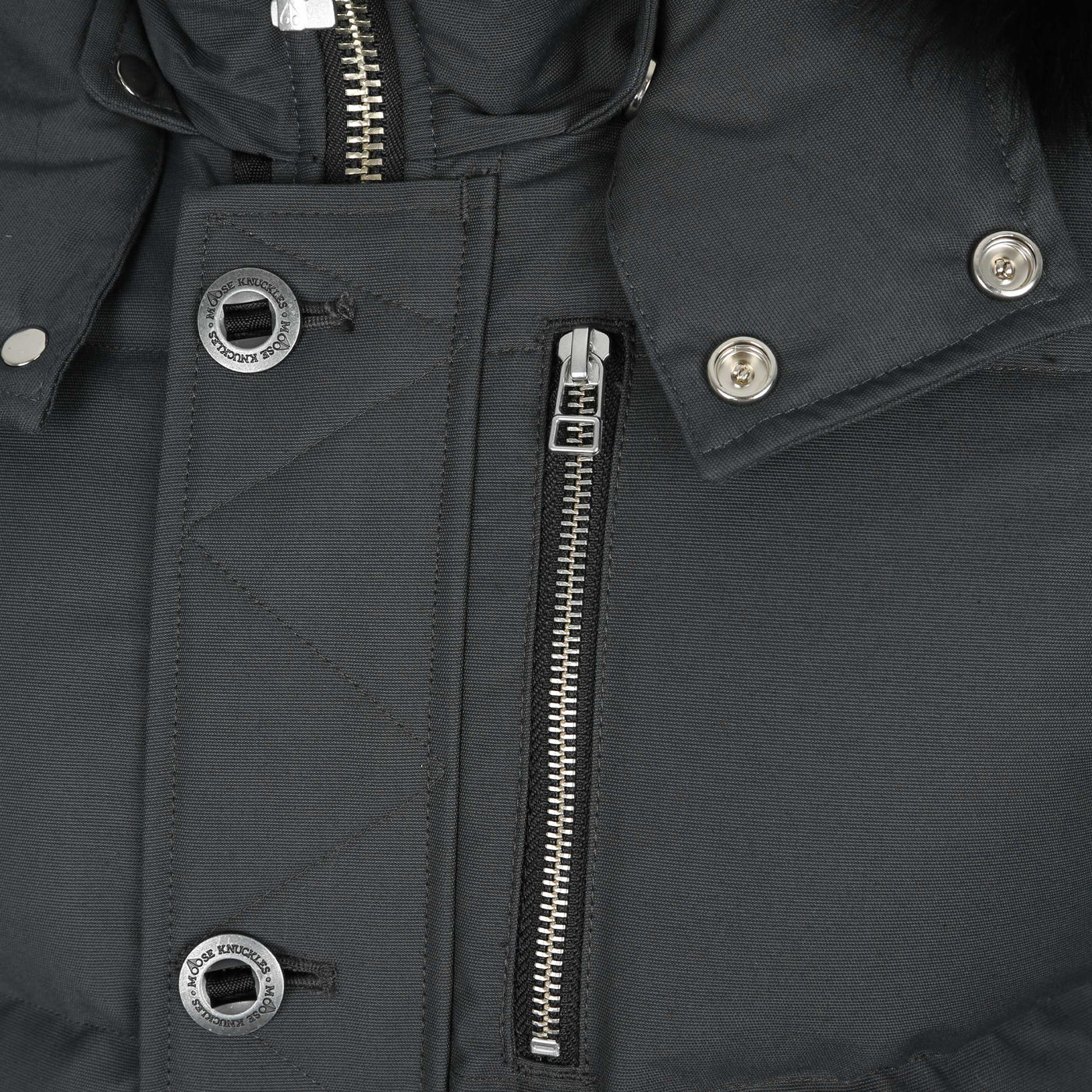 Moose Knuckles 3Q Jacket in Granite & Black Fur