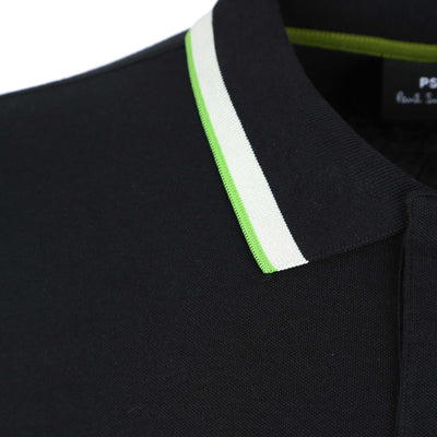 Paul Smith Embroidered Logo Polo Shirt in Black