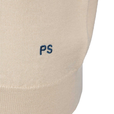 Paul Smith Half Zip Knitwear in Beige Logo