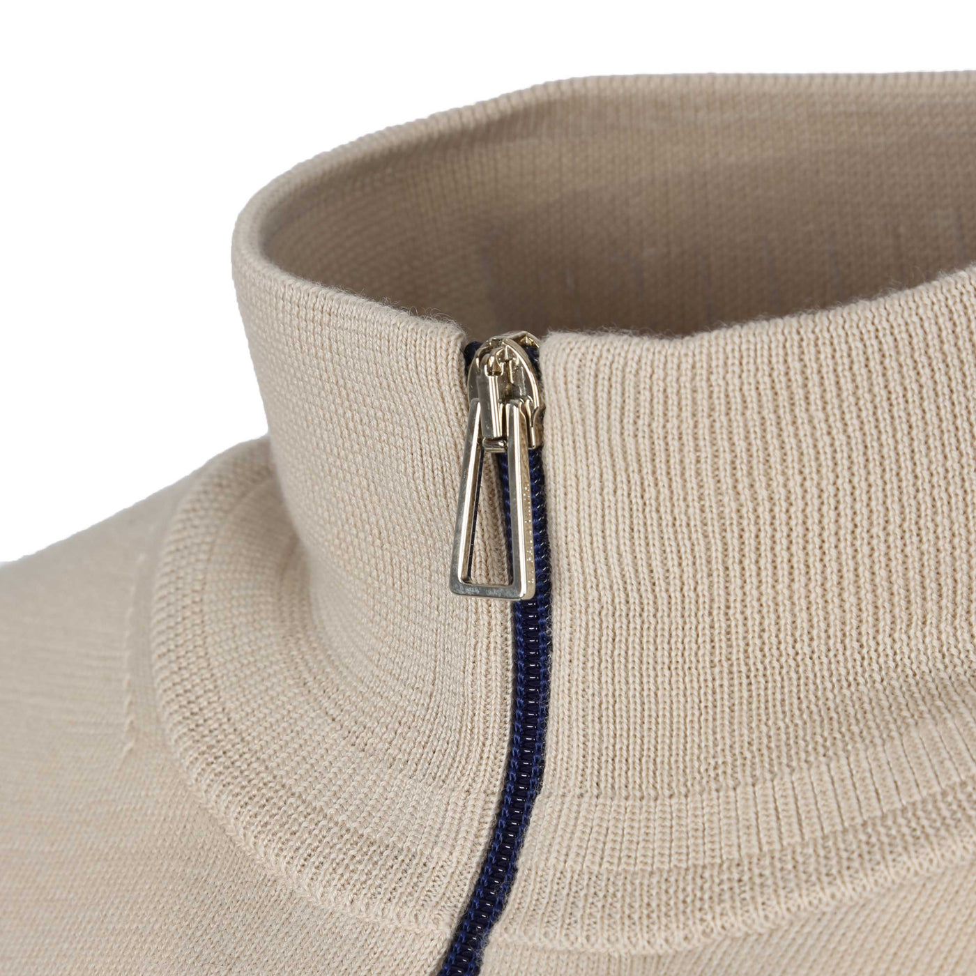 Paul Smith Half Zip Knitwear in Beige Zip