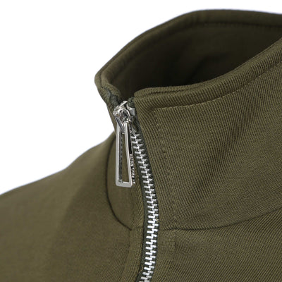 Paul Smith Half Zip Sweat Top in Khaki