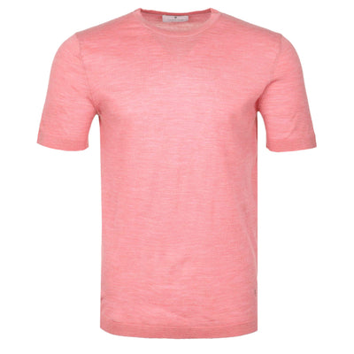 Thomas Maine Knitted T-Shirt in Marle Red