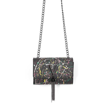 Valentino Bags Divina Ladies Flap Bag in Black Multi