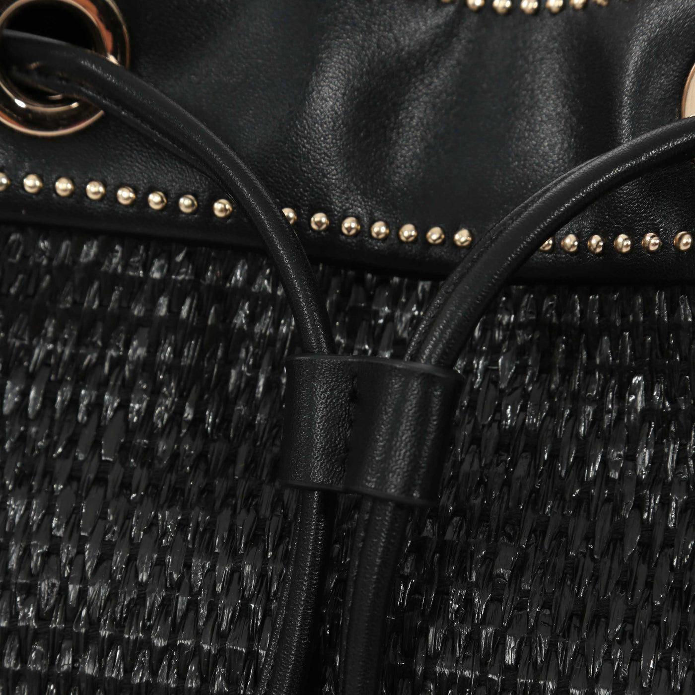 Valentino Bags Float Ladies Bucket Bag in Black Detailing