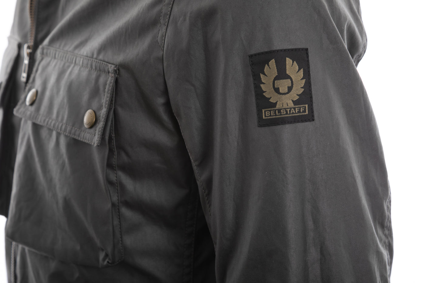 Belstaff Dunstall Jacket in Granite Grey Logo