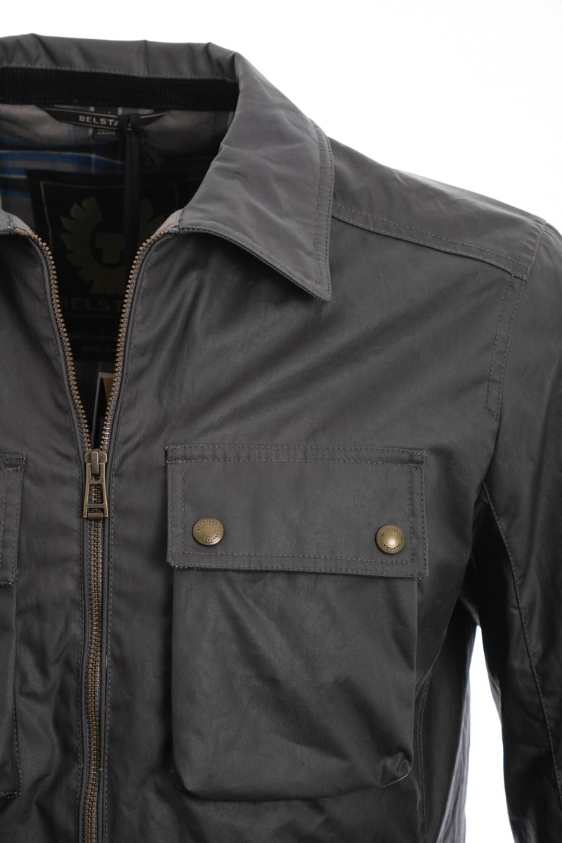 Belstaff Dunstall Jacket in Granite Grey Shoulder