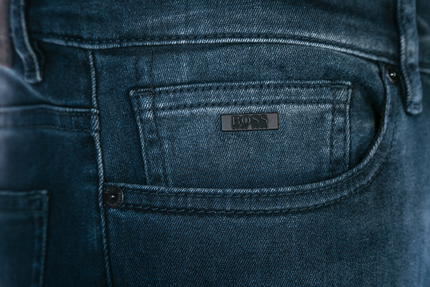 BOSS Delaware Jean in Washed Blue Denim