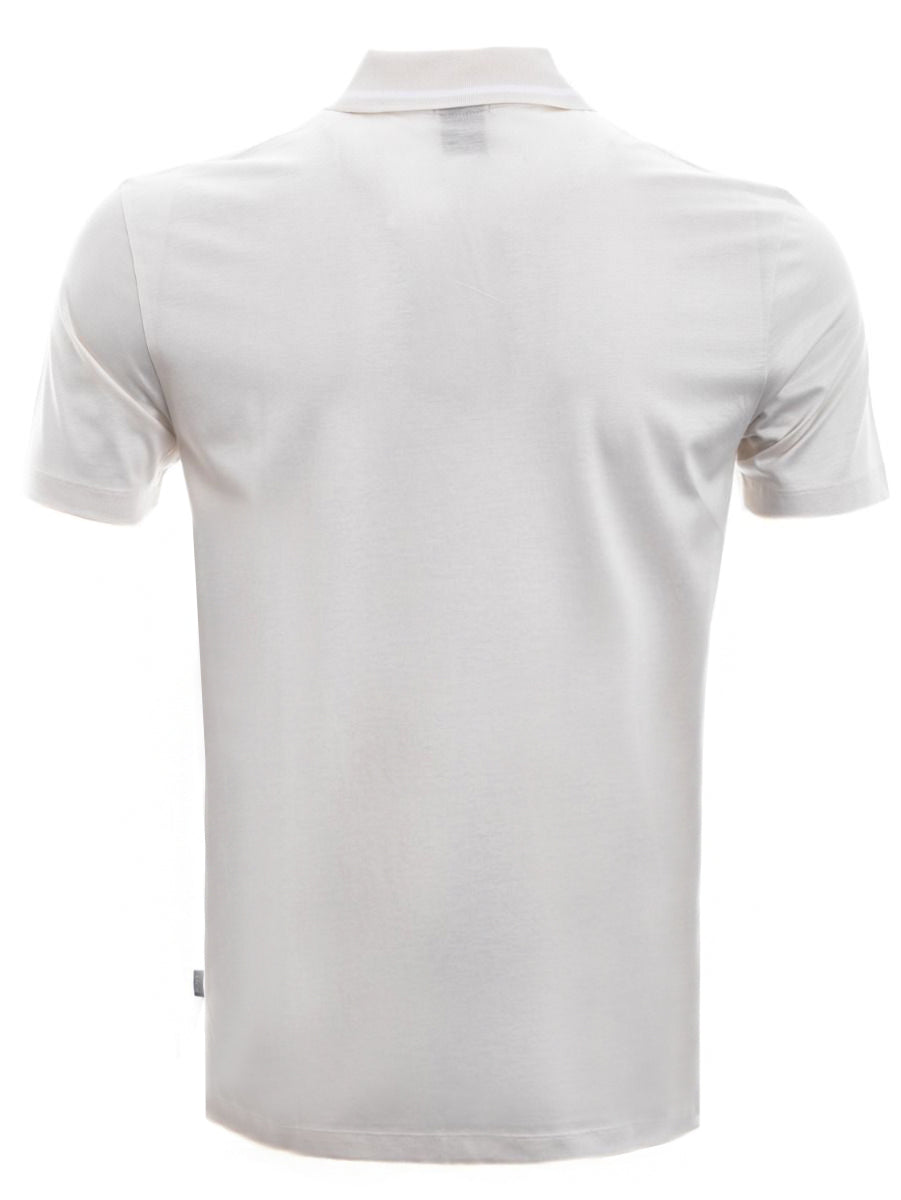 BOSS Parlay 124 Polo Shirt in Off White Back
