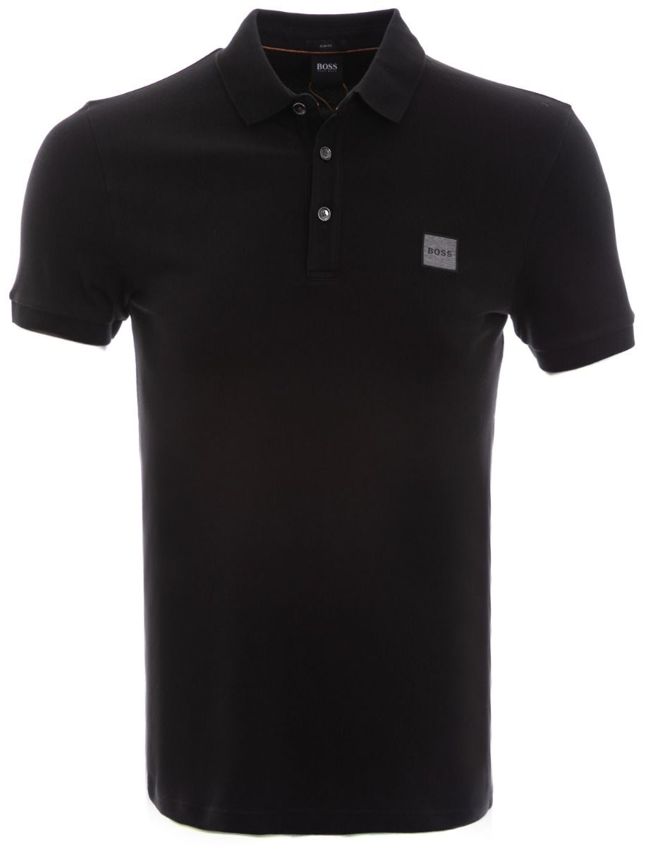 BOSS Passenger 1 Polo Shirt in Black Front
