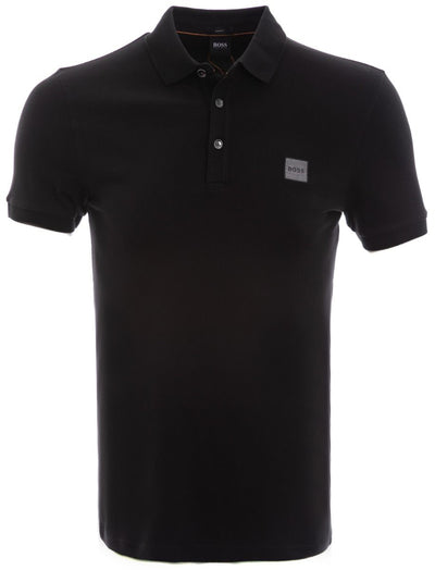 BOSS Passenger 1 Polo Shirt in Black Front