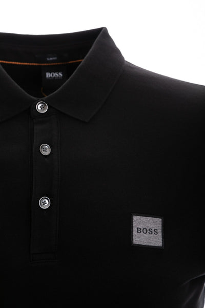 BOSS Passenger 1 Polo Shirt in Black Shoulder