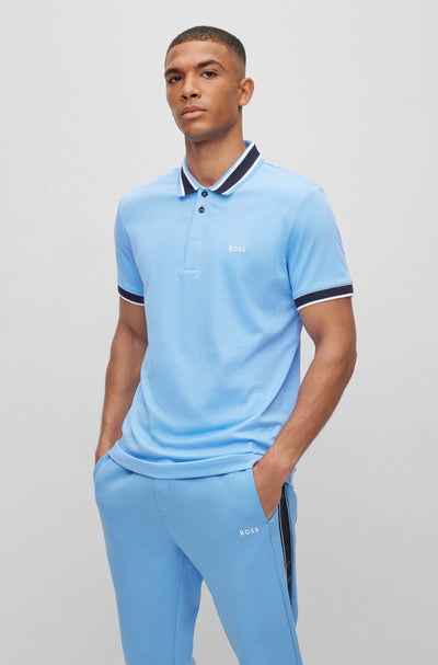 BOSS Paule 1 Polo Shirt in Bright Blue