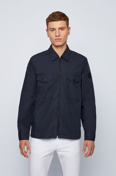 BOSS Lovel-Zip_7 Overshirt in Navy