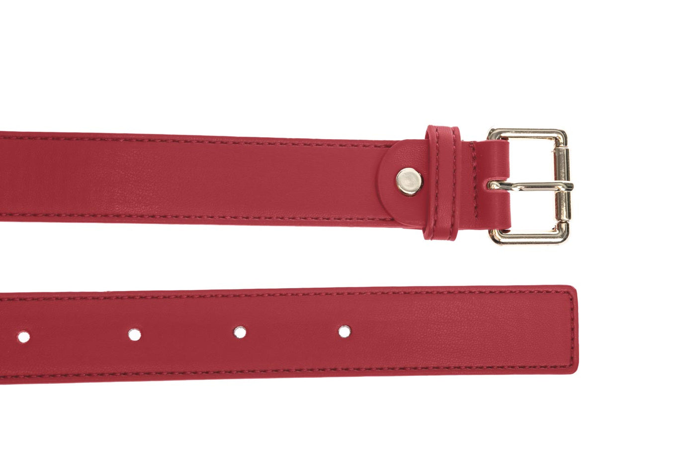 Valentino Bags Emma Winter Ladies Belt in Red Buckle